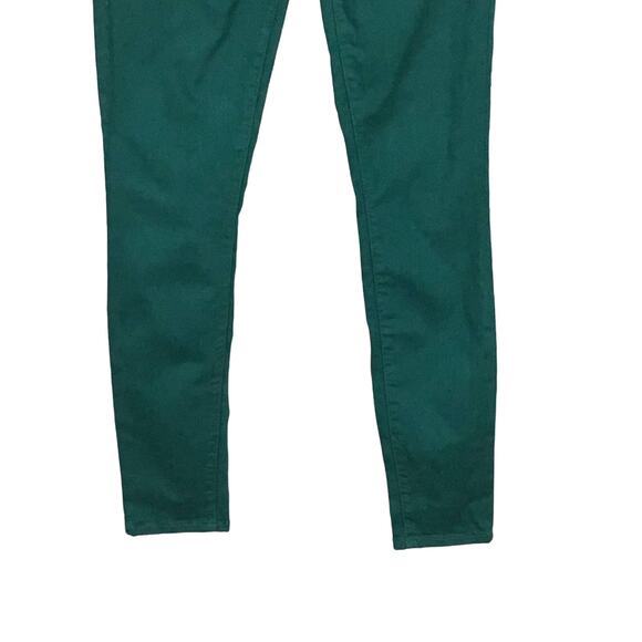 7FAM 7 For All Mankind Mid Rise Slim Stretch Jeans Emerald Jade Green Skinny 26 - Picture 6 of 14